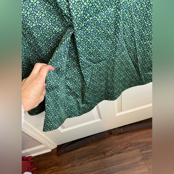 New COS stand collar a line poplin dress Kelly Green navy blue Patterned Dress 8 - Picture 16 of 16